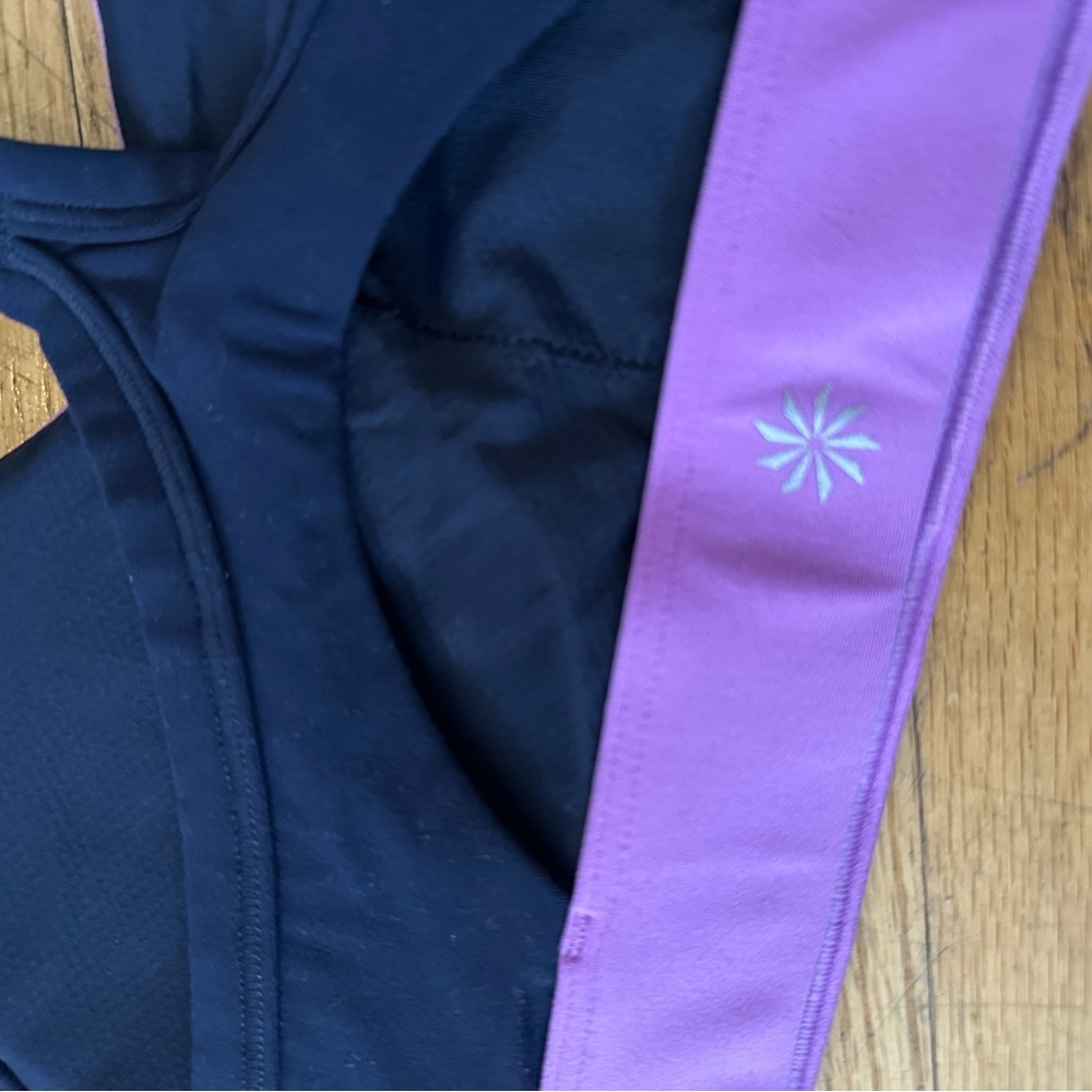 Athleta two toned Navy Blue and Purple Sports Bra, NWOT, small - Picture 5 of 8